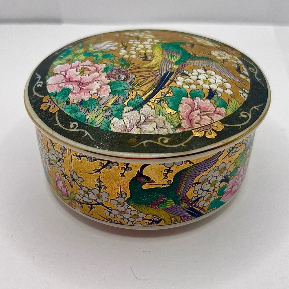 Vintage Japanese Ming Dynasty Stamped Music Box Trinket Dish | Heritage Mint